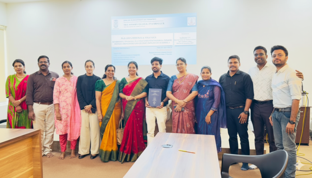 Heartiest congratulations to Dr. Sudheesh T V on his successful open defence. Your hard work, dedication, and commitment have truly paid off. Wishing you continued success in all your academic and professional endeavors