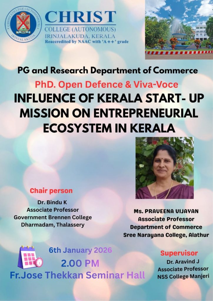 PhD Open Defence & Viva-Voce of our beloved Principal Smt. Praveena Vijayan